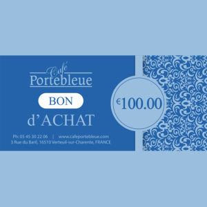 Portebleue €150 Bon d'Achat