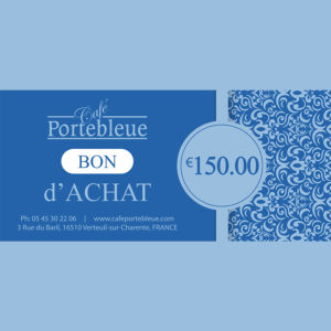 Portebleue €150 Bon d'Achat